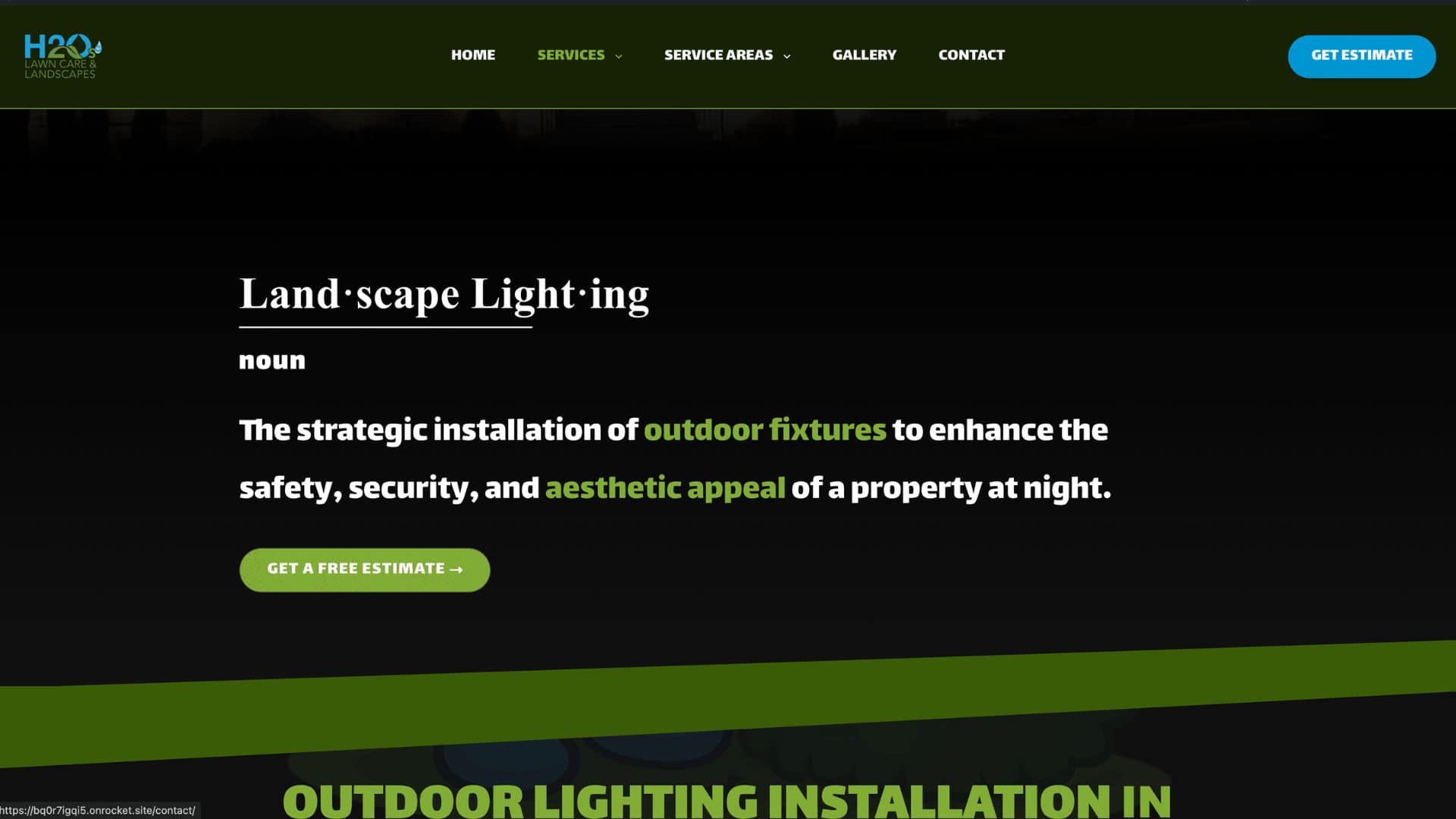 Professional outdoor lighting installation for enhanced safety and aesthetic appeal.